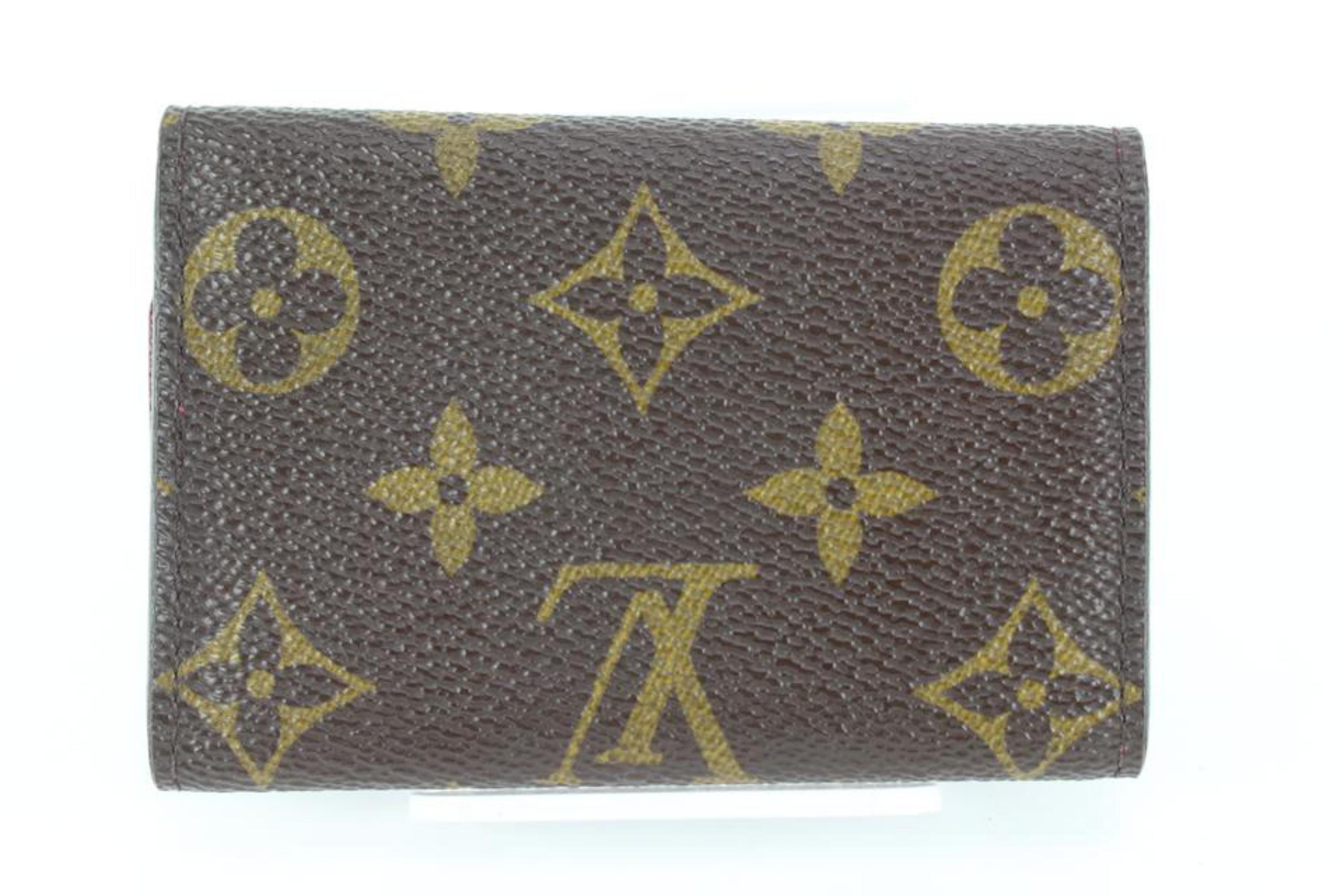 Women's Louis Vuitton Fuchsia Monogram Multicles 6 Key Holder Case 7lz59s