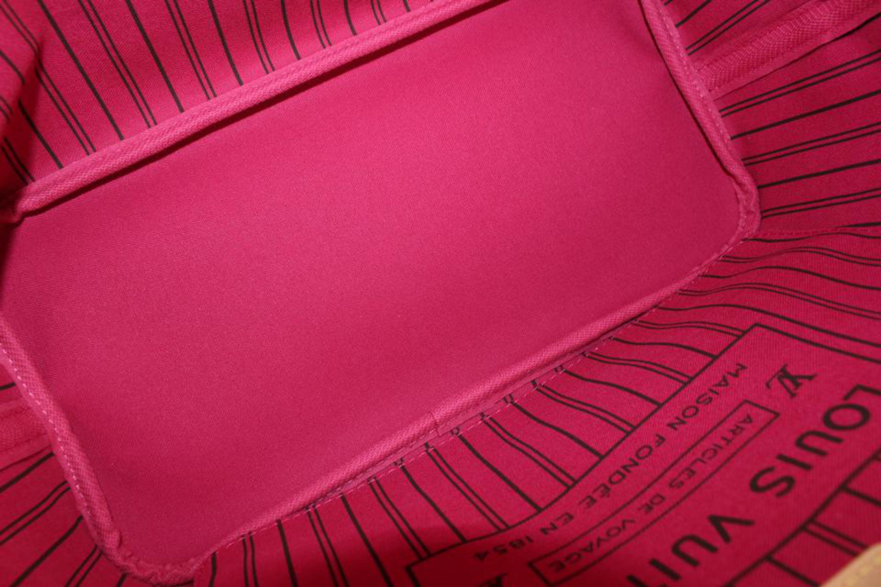 Louis Vuitton Fuchsia Monogram Neverfull MM Tote Bag 98lz89s 2