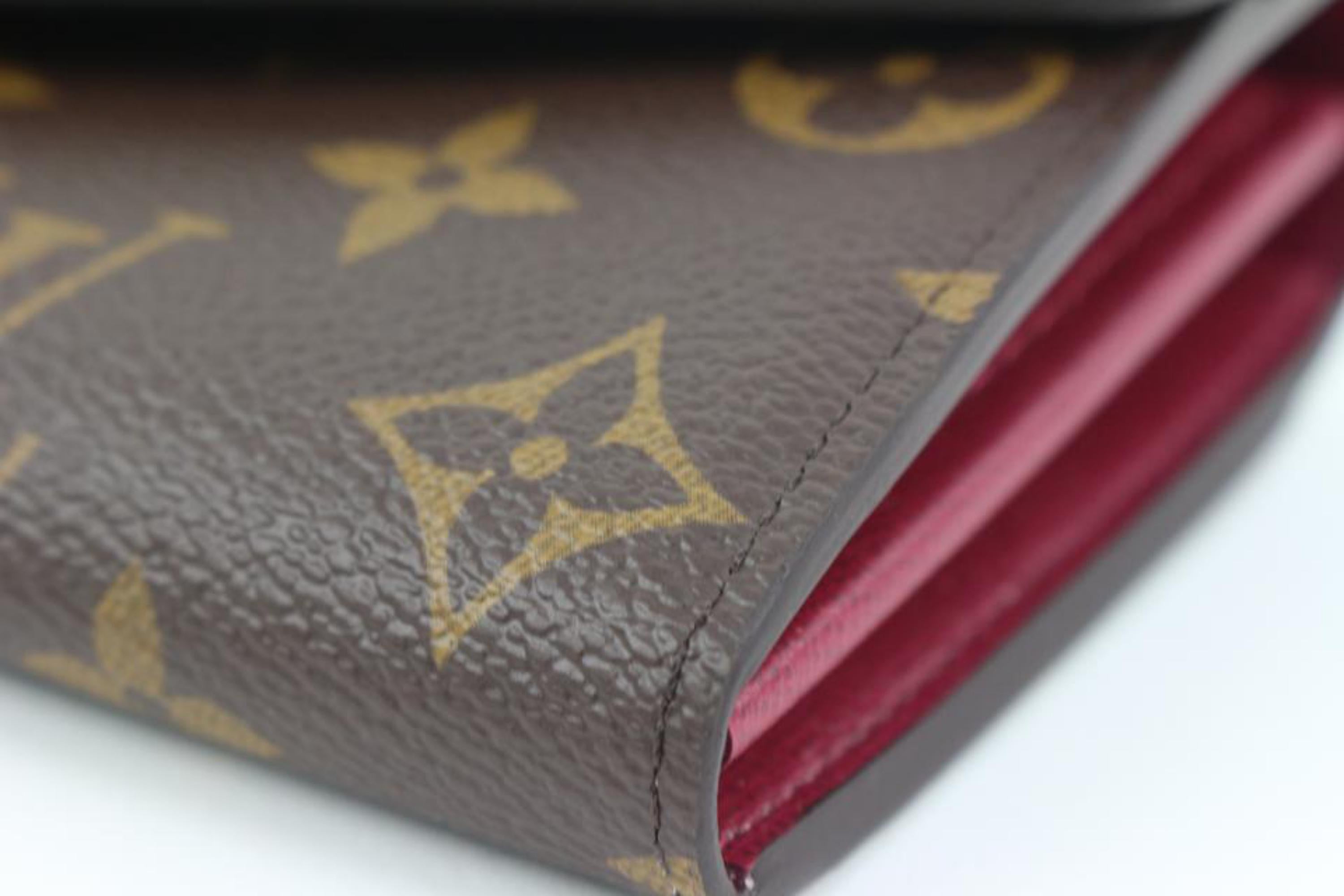 Louis Vuitton Fuchsia Monogram Sarah Long Flap Wallet 32lv217s 2