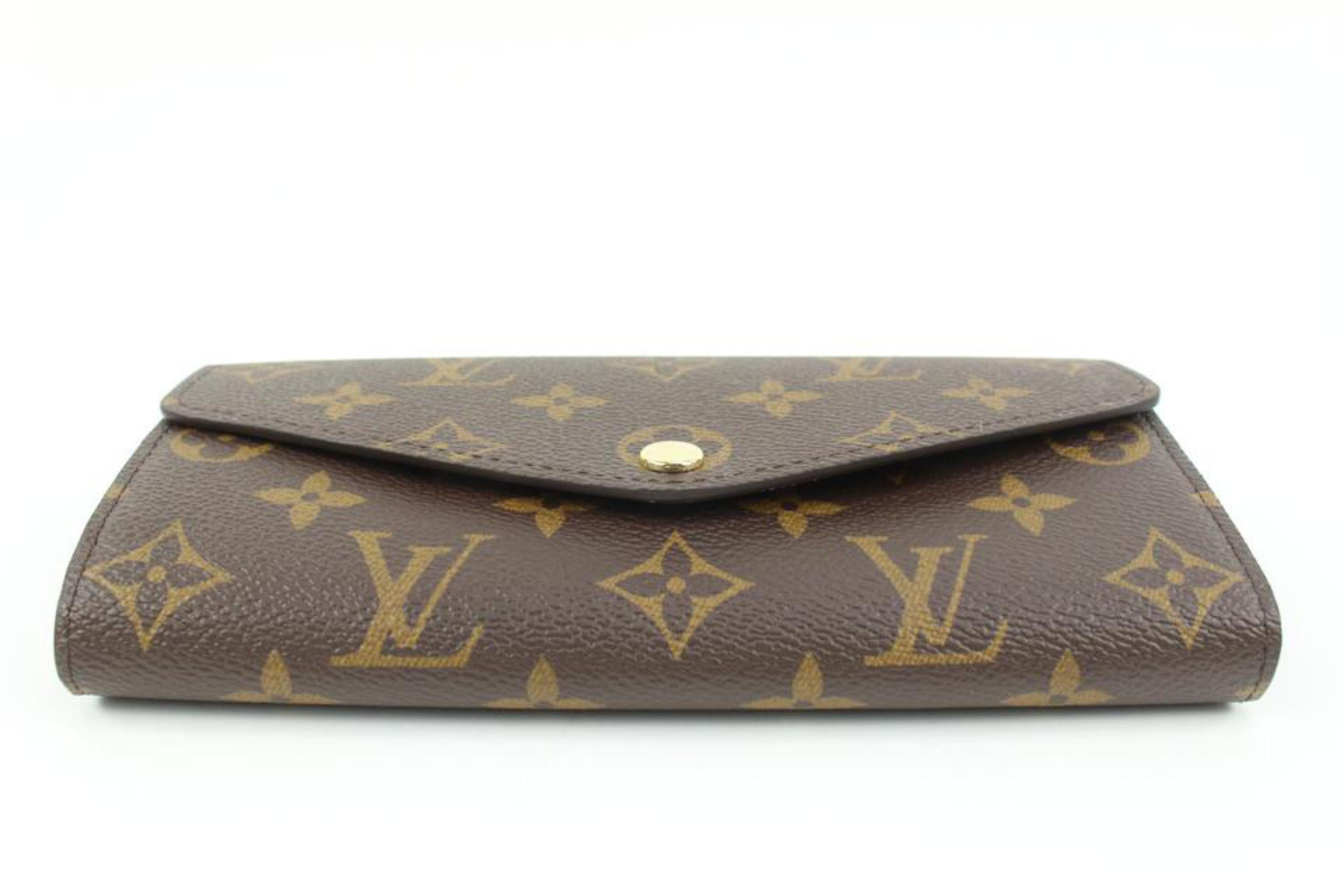 Women's Louis Vuitton Fuchsia Monogram Sarah Long Flap Wallet 32lv217s