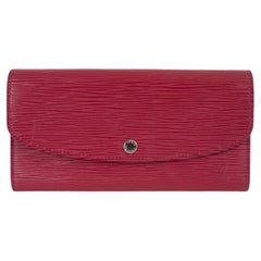 LOUIS VUITTON Fuchsia pink Epi leather EMILIE Wallet