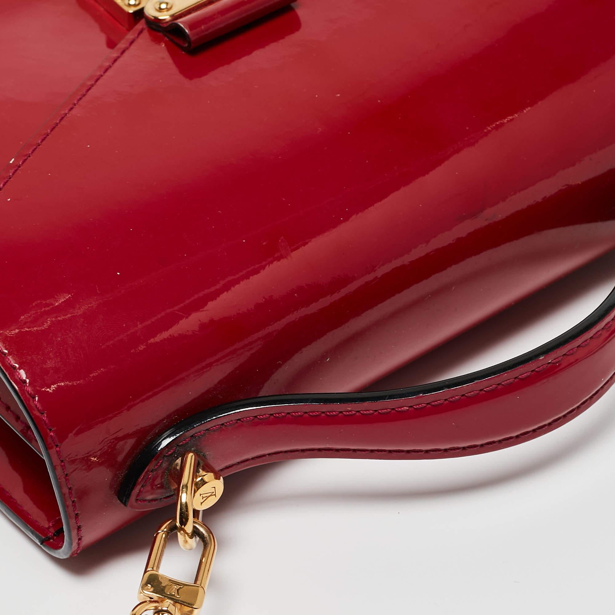 Louis Vuitton Fuchsia Vernis Monceau BB Bag For Sale 6