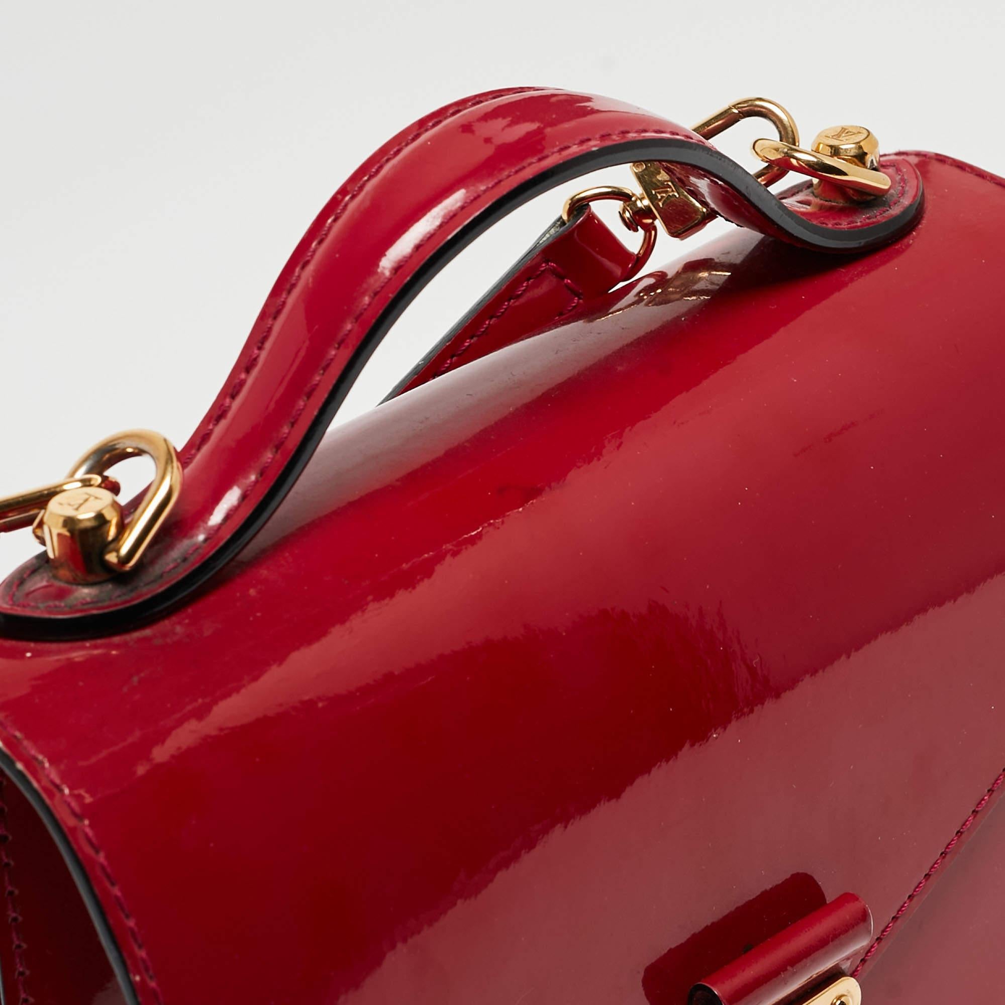 Louis Vuitton Fuchsia Vernis Monceau BB Bag For Sale 8
