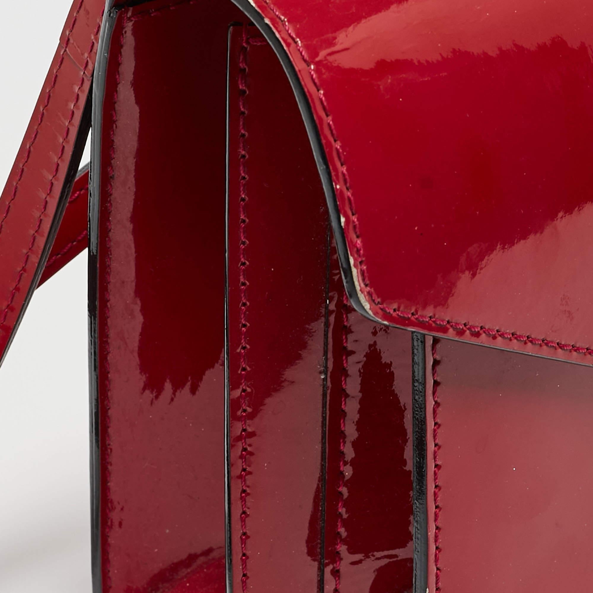Louis Vuitton Fuchsia Vernis Monceau BB Bag For Sale 9