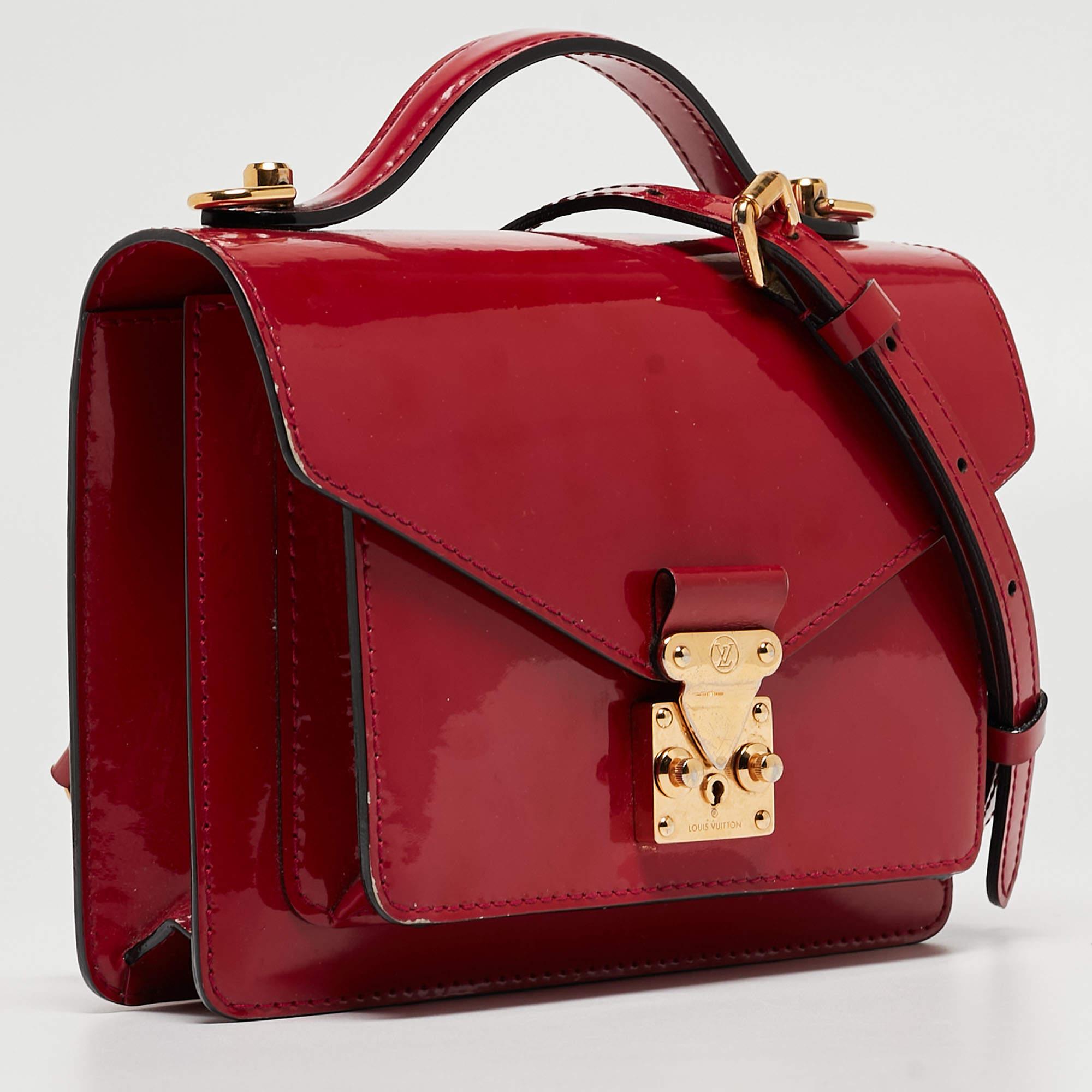 Louis Vuitton Fuchsia Vernis Monceau BB Bag For Sale 12