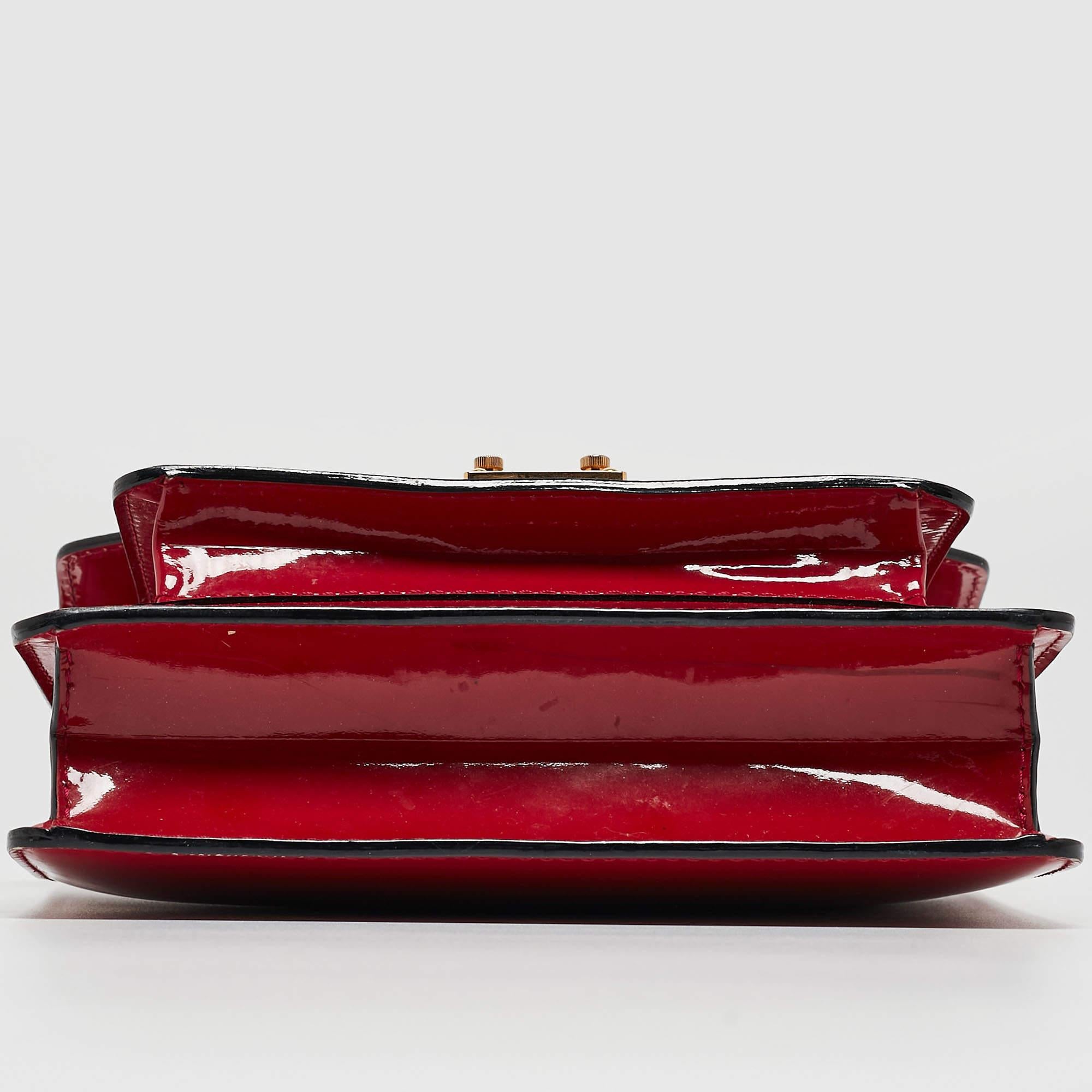 Louis Vuitton Fuchsia Vernis Monceau BB Bag For Sale 13