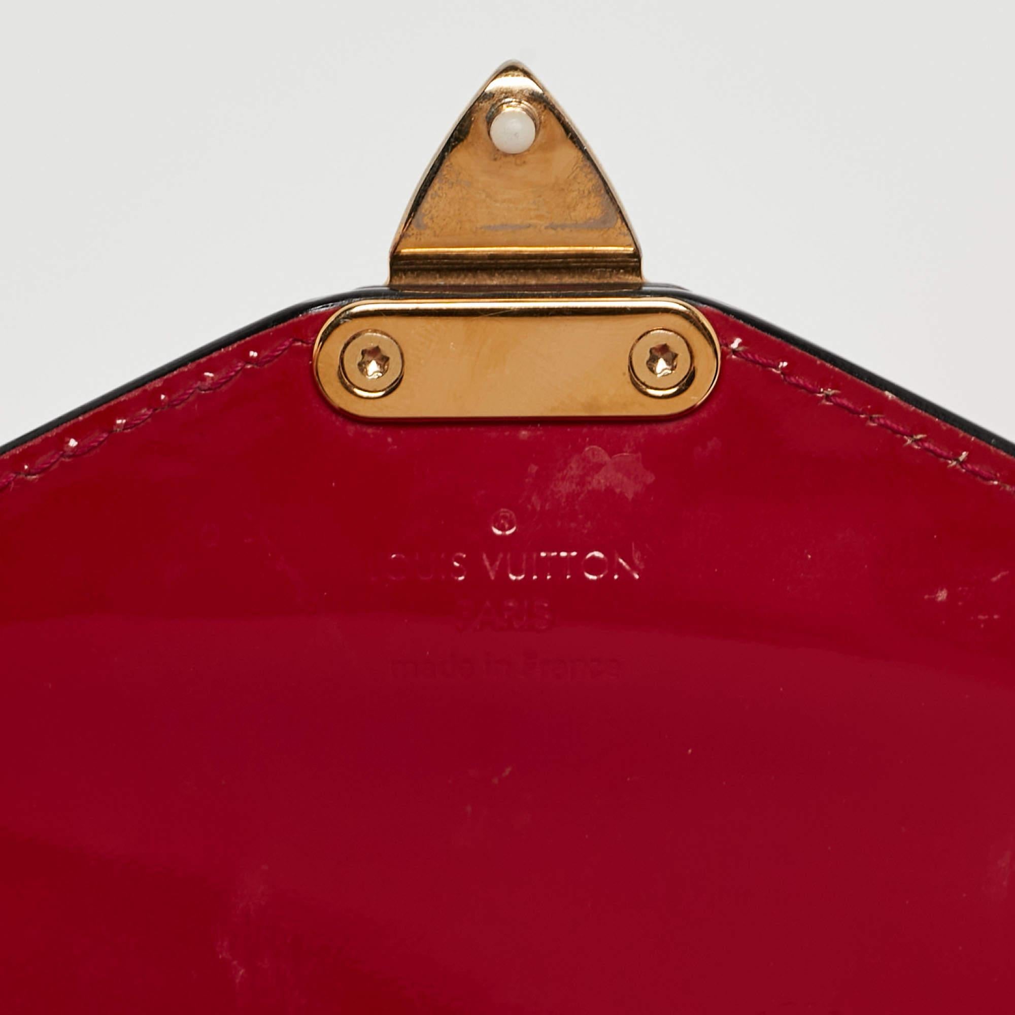 Louis Vuitton Fuchsia Vernis Monceau BB Bag For Sale 15