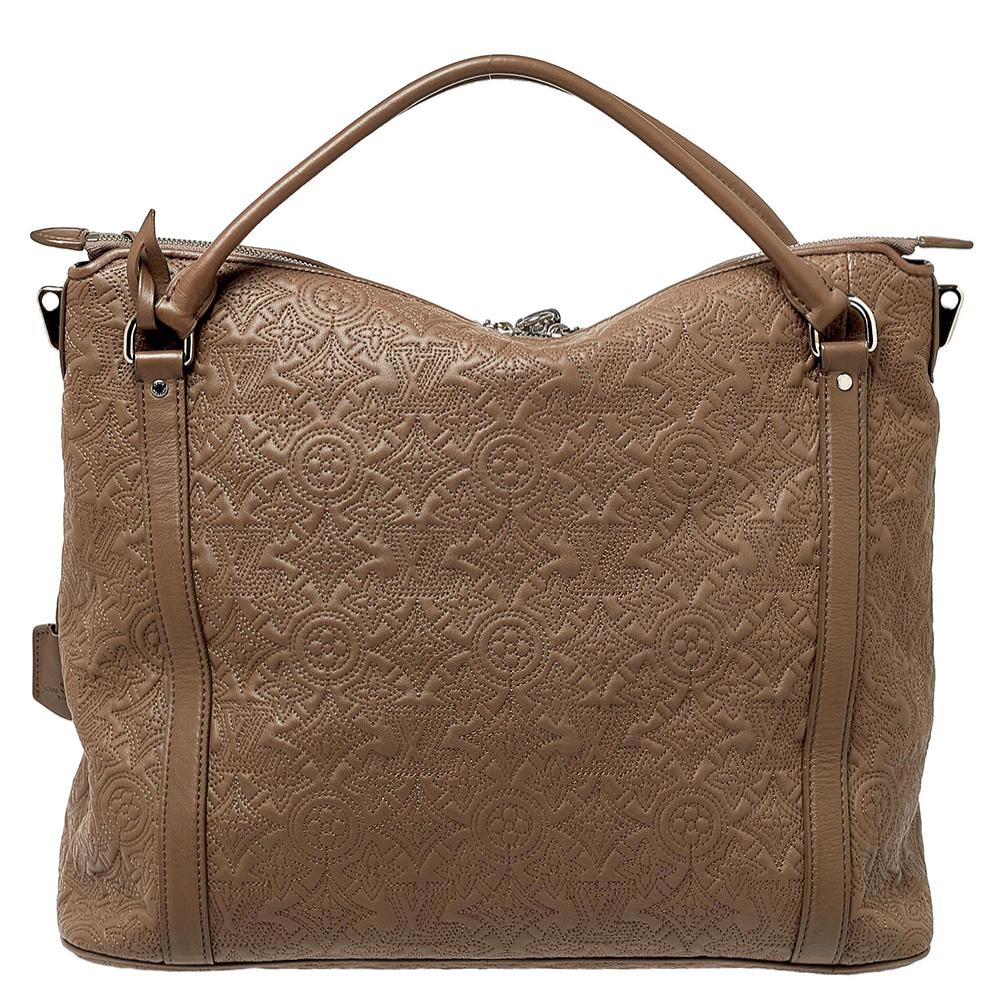 Brown Louis Vuitton Fumee Monogram Antheia Leather Ixia MM Bag