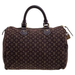 Louis Vuitton Fusain Monogram Canvas Mini Lin Speedy 30 Bag