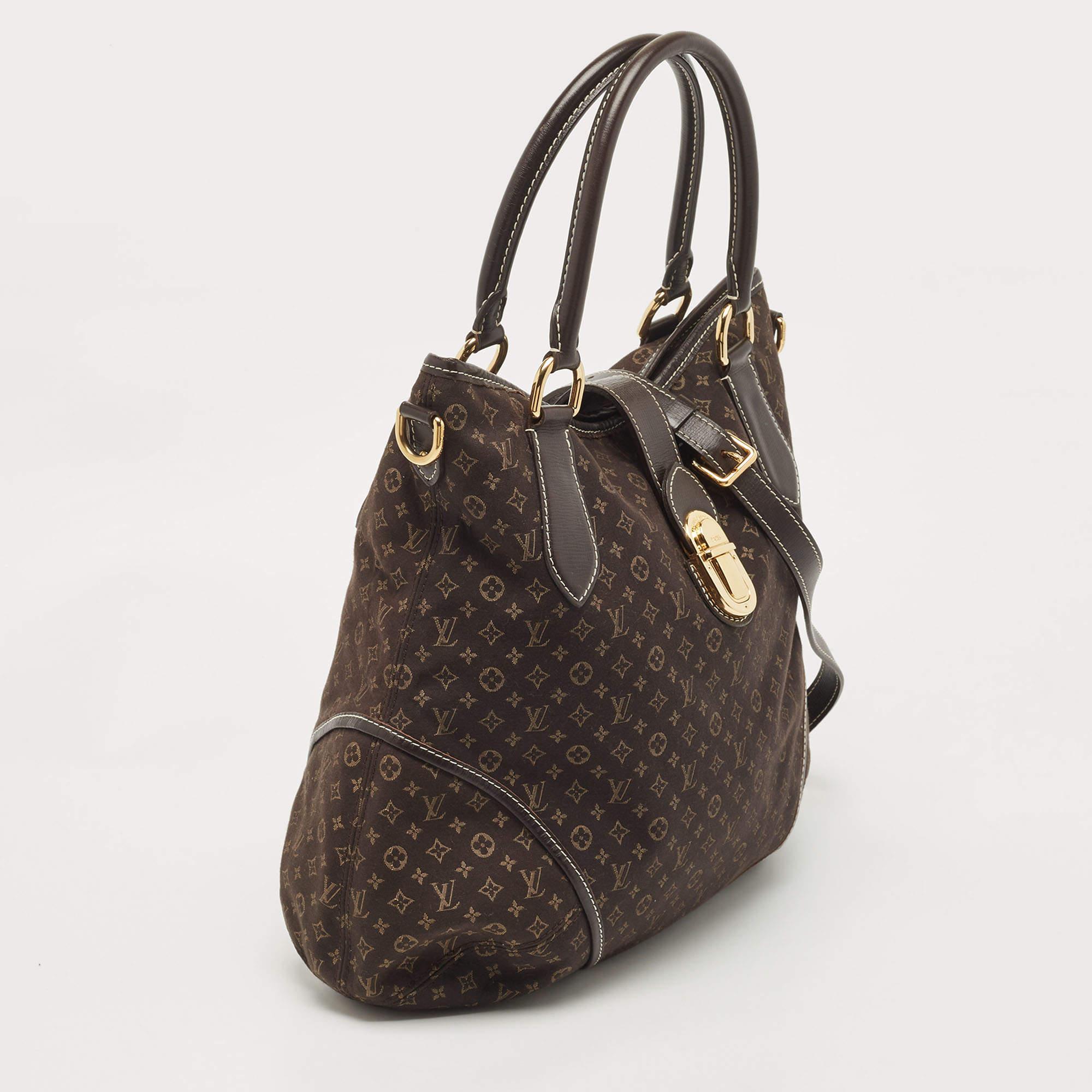 Black Louis Vuitton Fusain Monogram Idylle Canvas Elegie Bag For Sale
