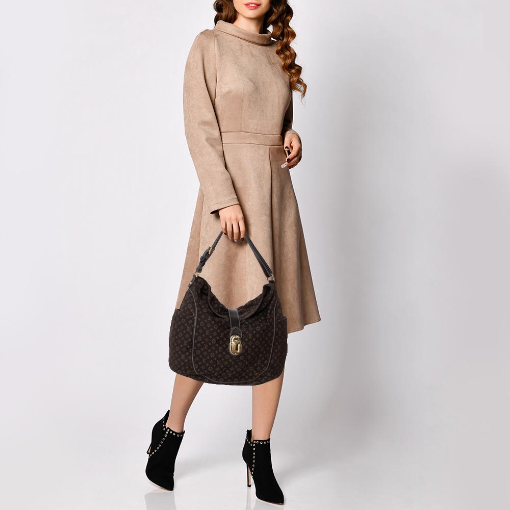 Black Louis Vuitton Fusain Monogram Idylle Canvas Romance Bag