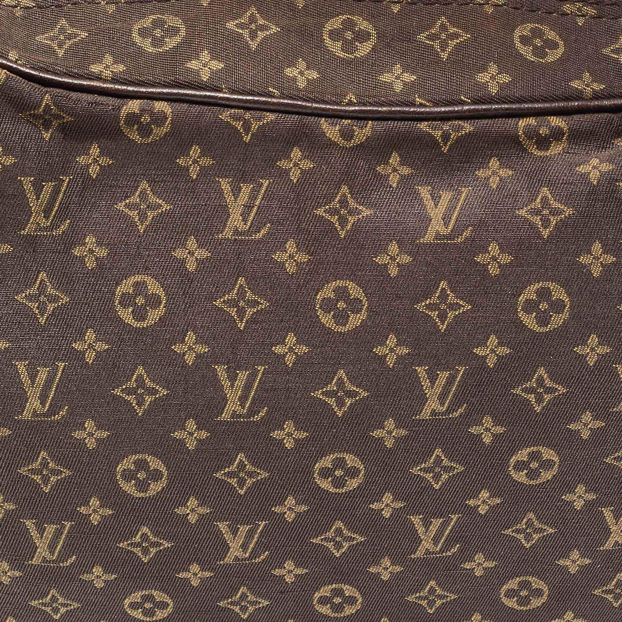 Louis Vuitton Fusain Monogram Mini Lin Canvas Boulogne Bag 9