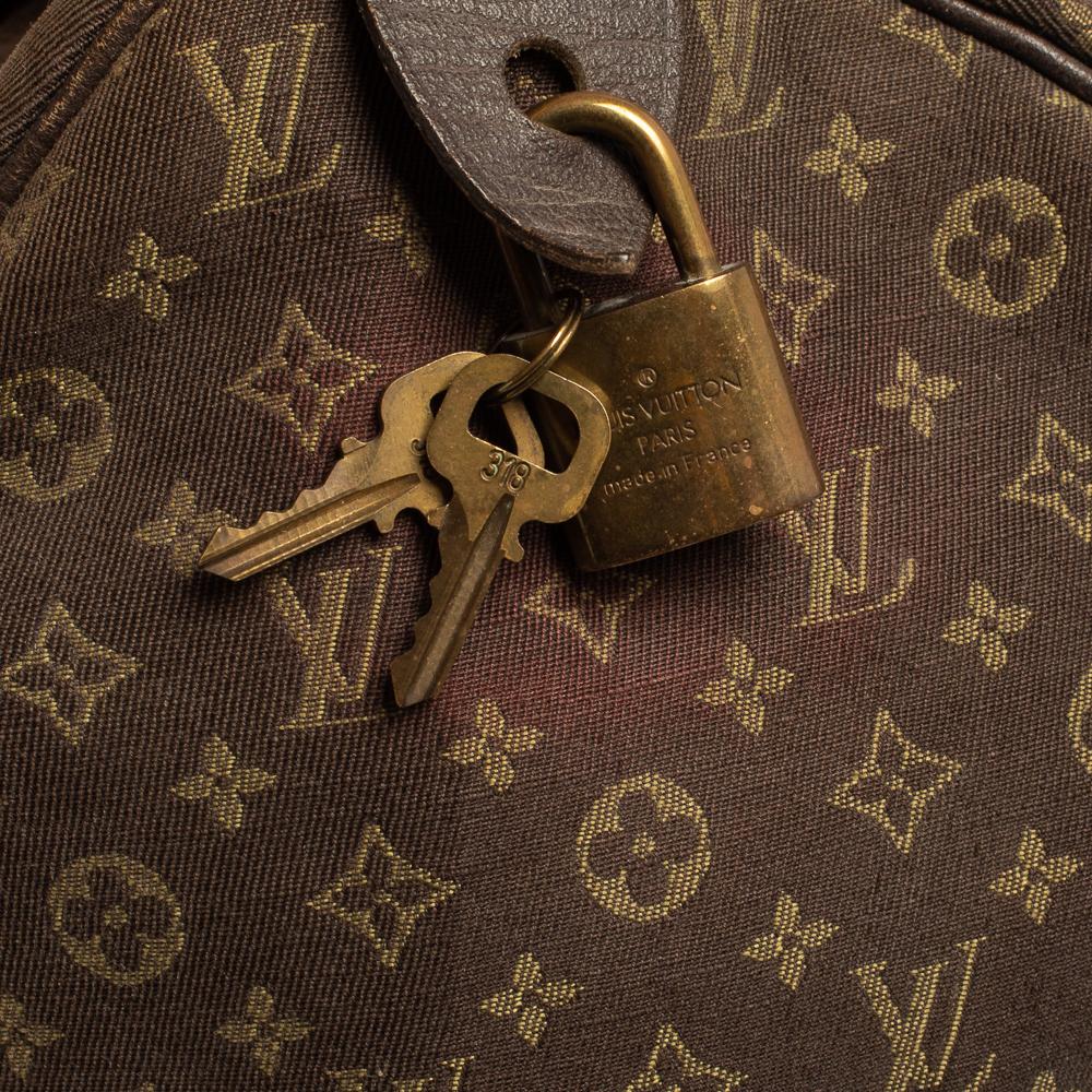 Louis Vuitton Fusain Monogram Mini Lin Canvas Speedy 30 Bag 8