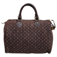 Louis Vuitton Fusain Monogram Mini Lin Canvas Speedy 30 Bag