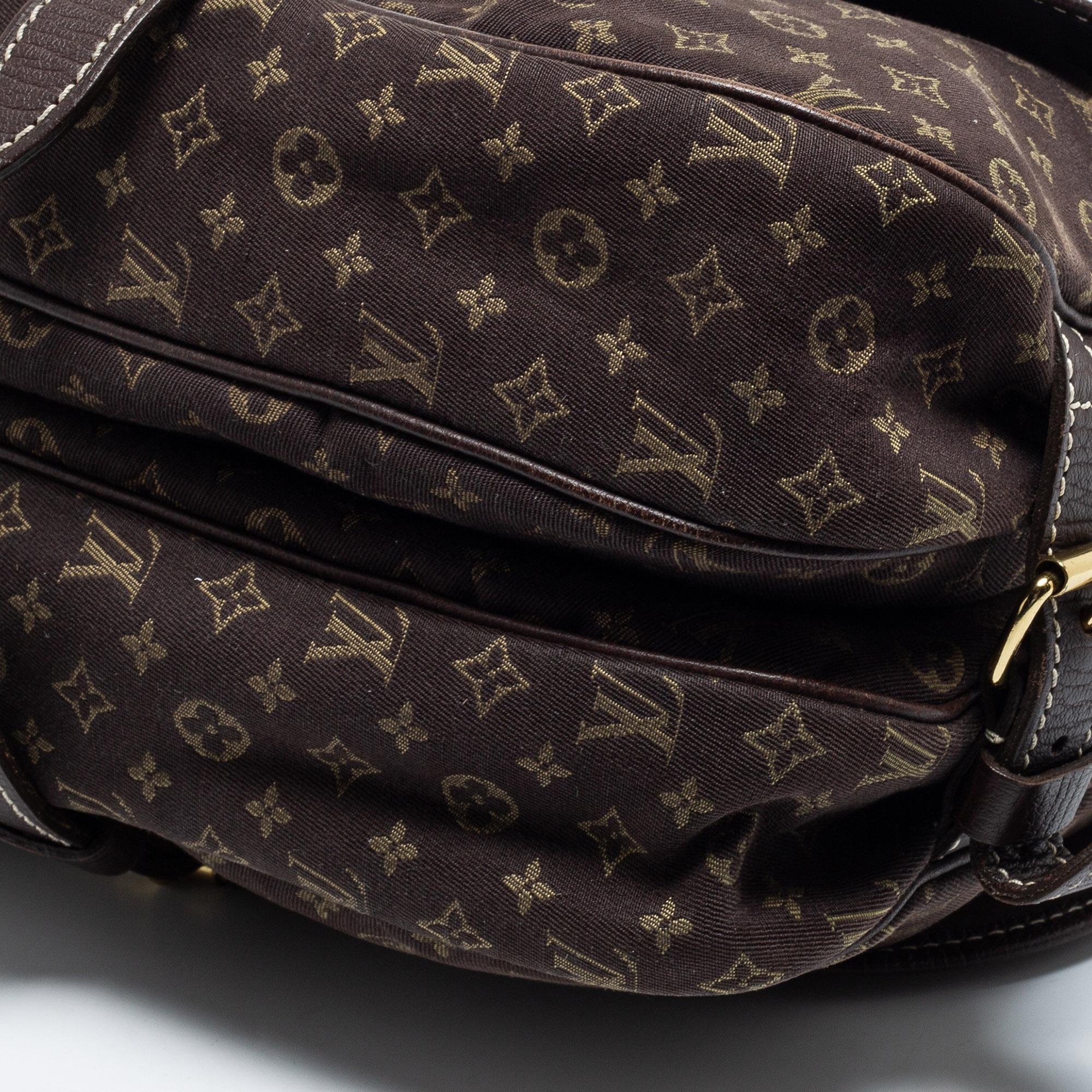 Louis Vuitton Fusain Monogram Mini Lin Saumur Shoulder Bag 3