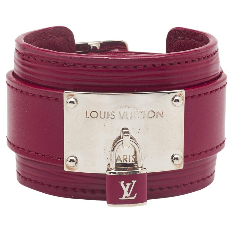 Louis Vuitton Leather Cuff Bracelet Green