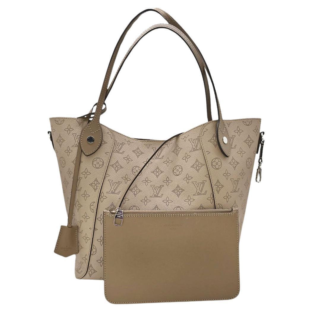 Louis Vuitton Galat Monogram Mahina Hina MM Tote w/ Pouch For Sale