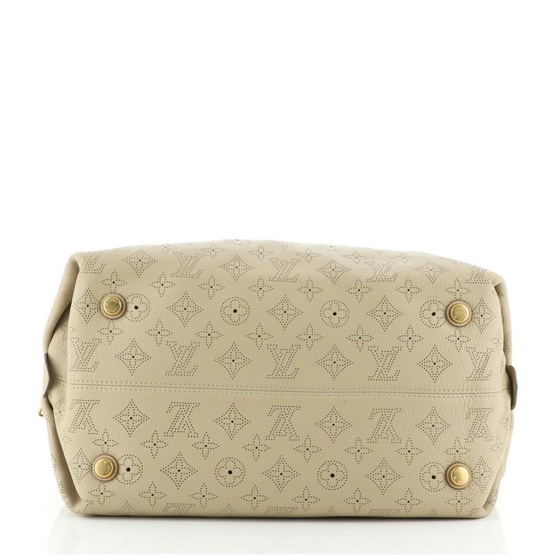 Beige Louis Vuitton Galatea Handbag Mahina Leather MM