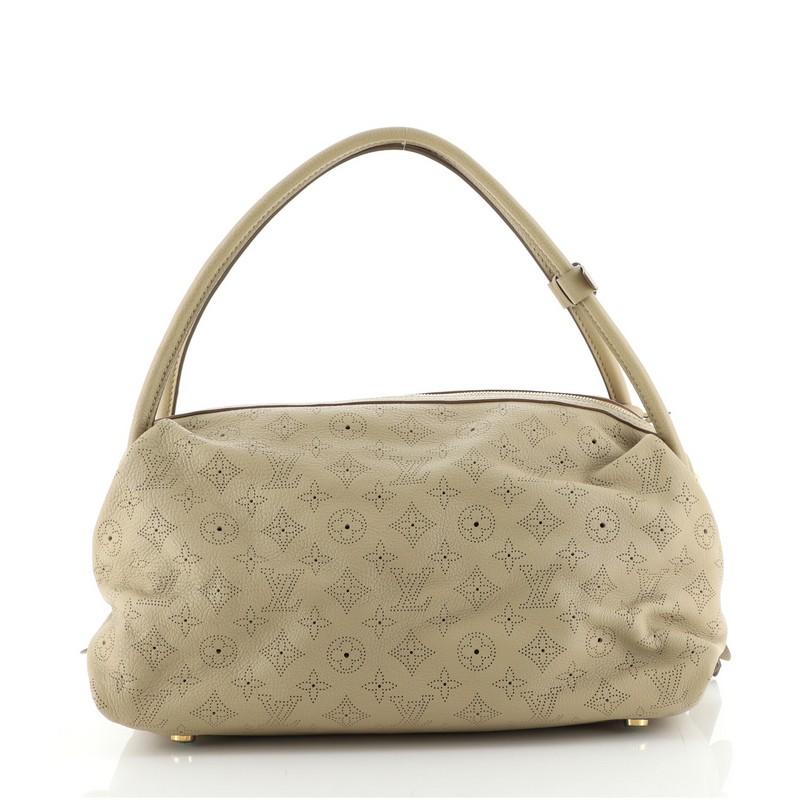 Brown Louis Vuitton Galatea Handbag Mahina Leather PM