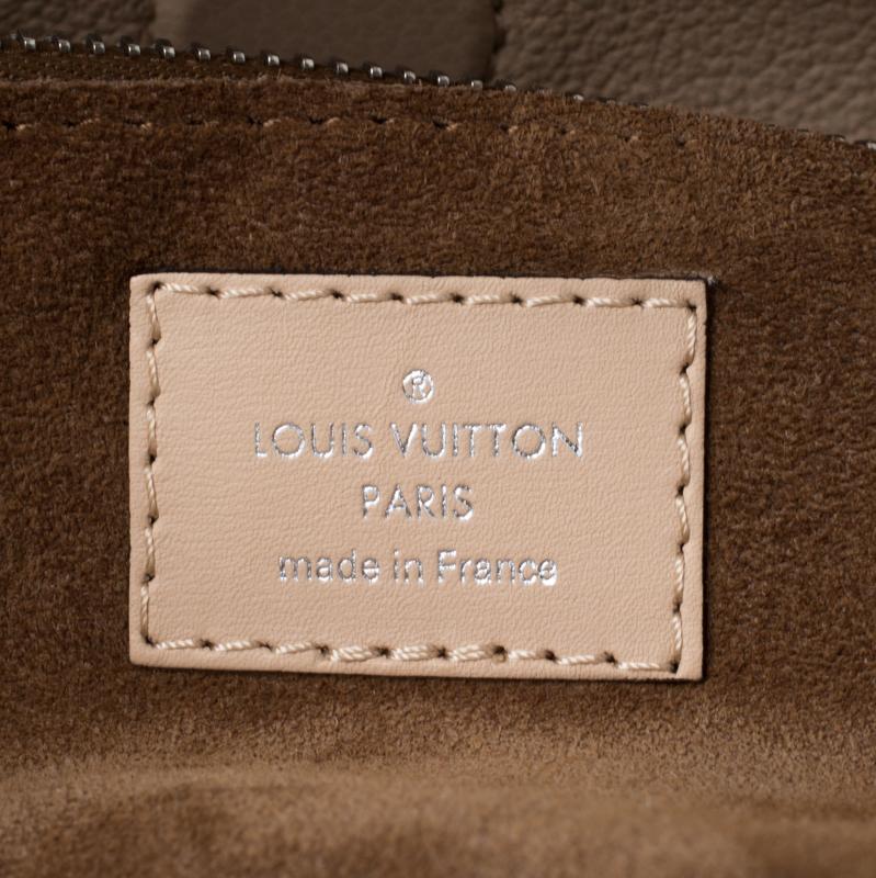 Louis Vuitton Galet Beige Monogram Velvet and Veau Cachemire Leather W PM Bag 7