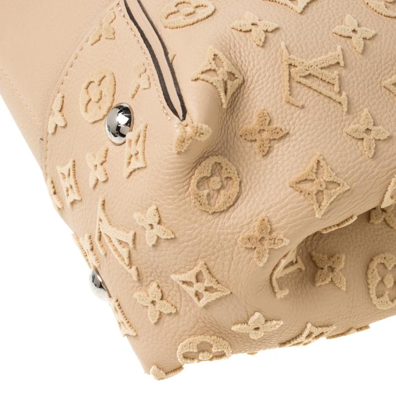 Louis Vuitton Galet Beige Monogram Velvet and Veau Cachemire Leather W PM Bag 4