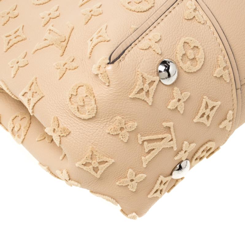 Louis Vuitton Galet Beige Monogram Velvet and Veau Cachemire Leather W PM Bag 5