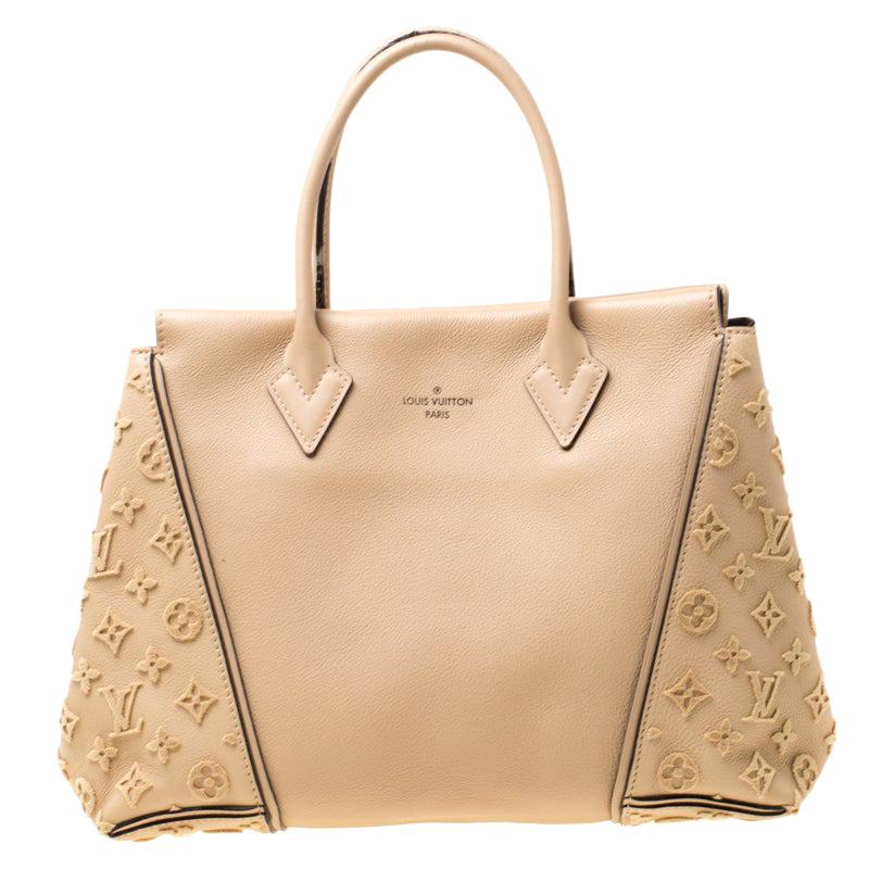 Louis Vuitton Galet Beige Monogram Velvet and Veau Cachemire Leather W PM Bag