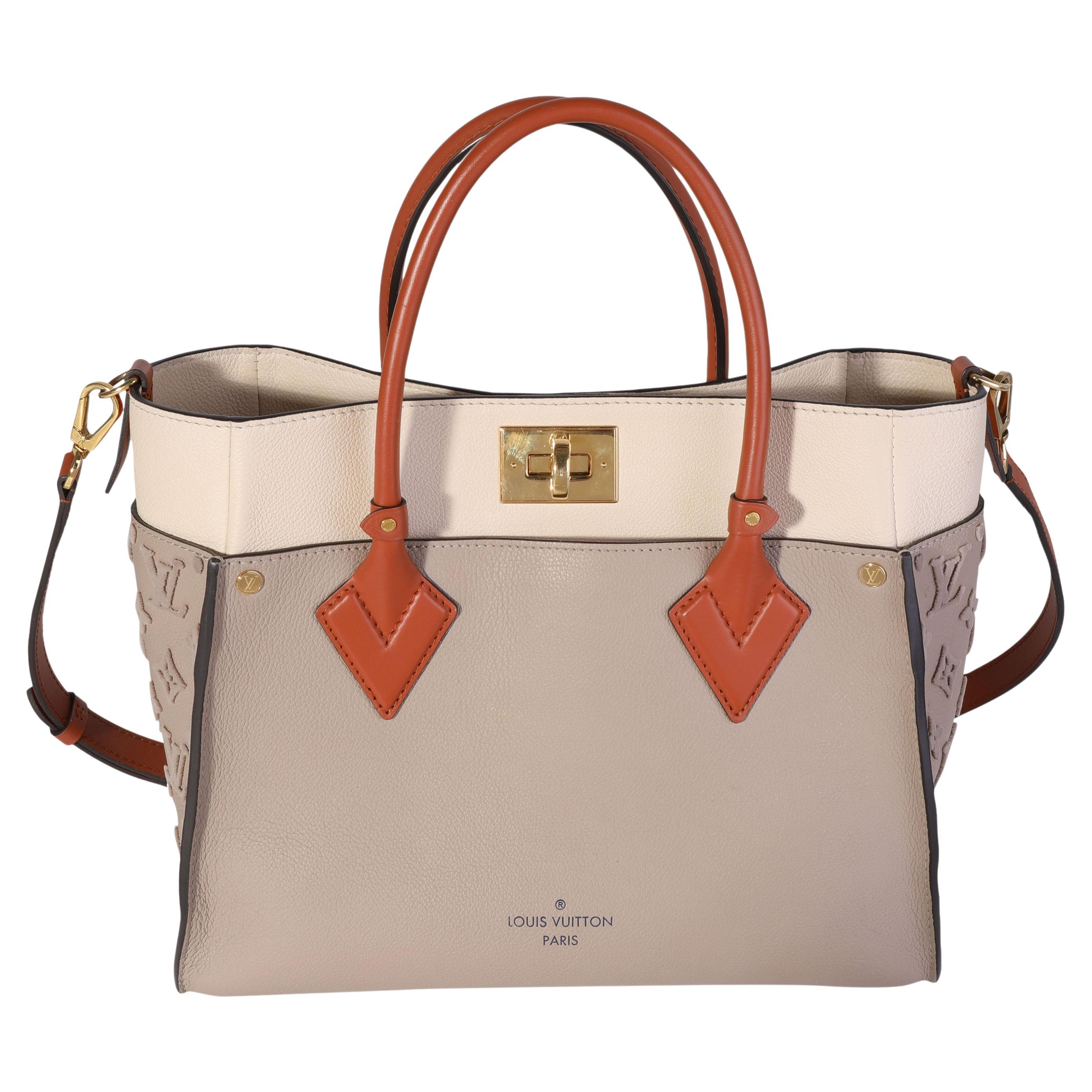 Louis Vuitton Galet Calfskin & Tufted Monogram On My Side MM Tote