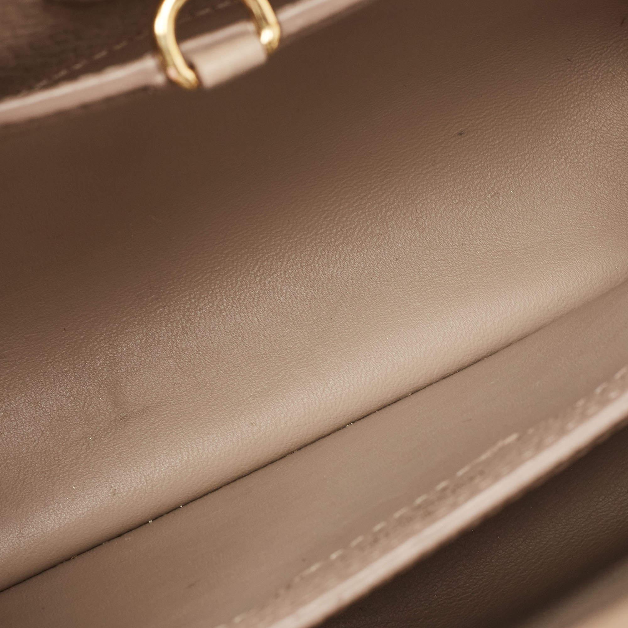 Louis Vuitton Galet/Creme Monogram Flower Taurillon Leather Capucines BB Bag 9
