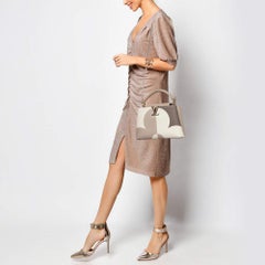 Louis Vuitton Galet/Creme Monogram Flower Taurillon Leather Capucines BB Bag