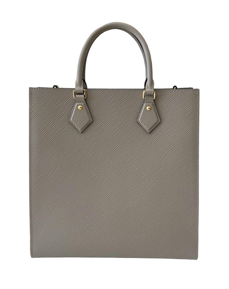Women's or Men's Louis Vuitton Galet Gray Epi Leather Sac Plat PM Bag For Sale