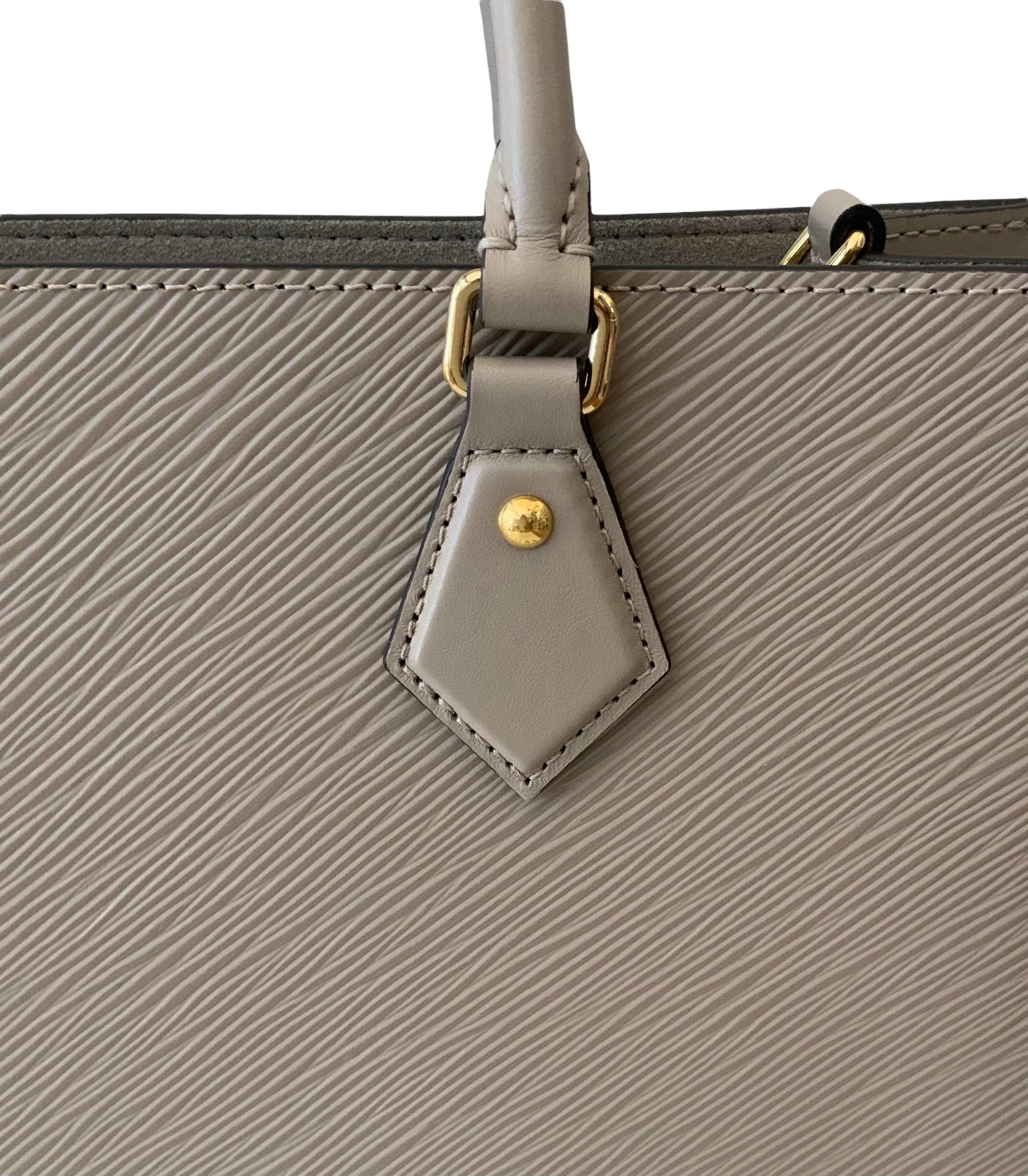 Women's or Men's Louis Vuitton Galet Gray Epi Leather Sac Plat PM Bag