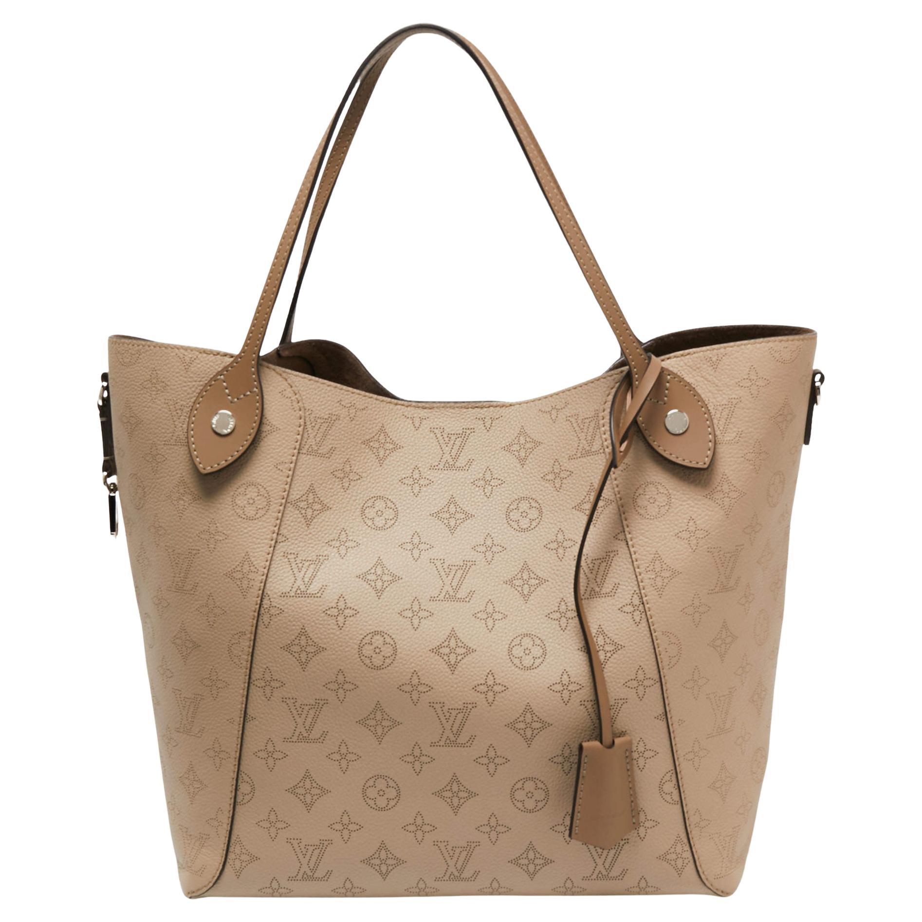 LOUIS VUITTON HAUMEA Tote Bag in Galet Color Smooth and Perforated Calf  Leather at 1stDibs