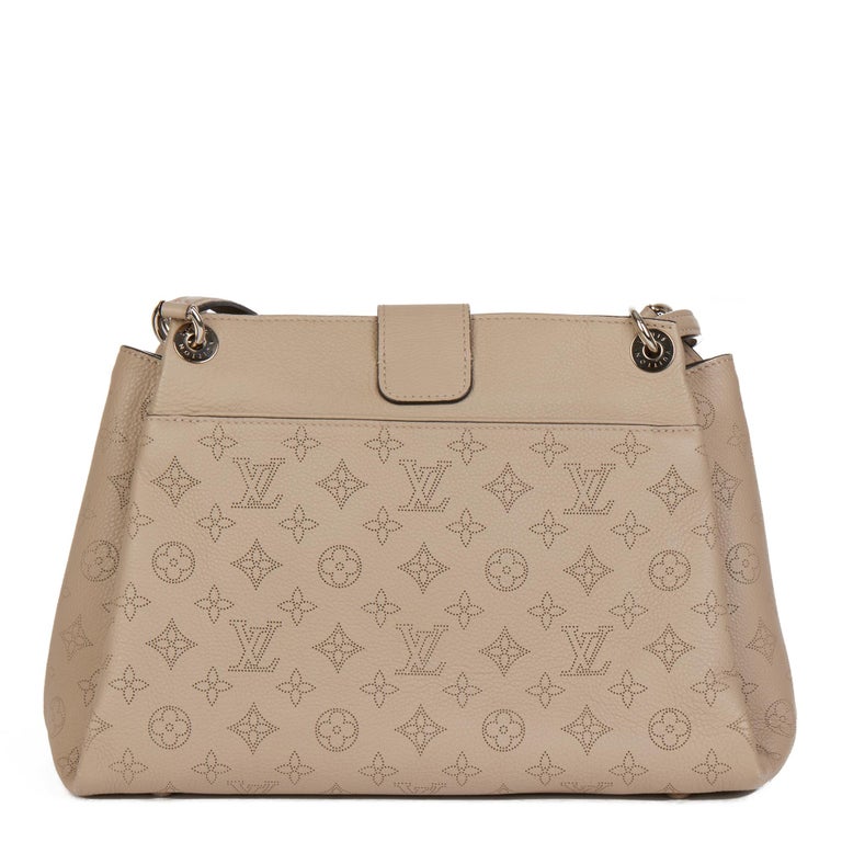 Women's LOUIS VUITTON Galet Perforated Mahina Calfskin Leather Sevres For Sale