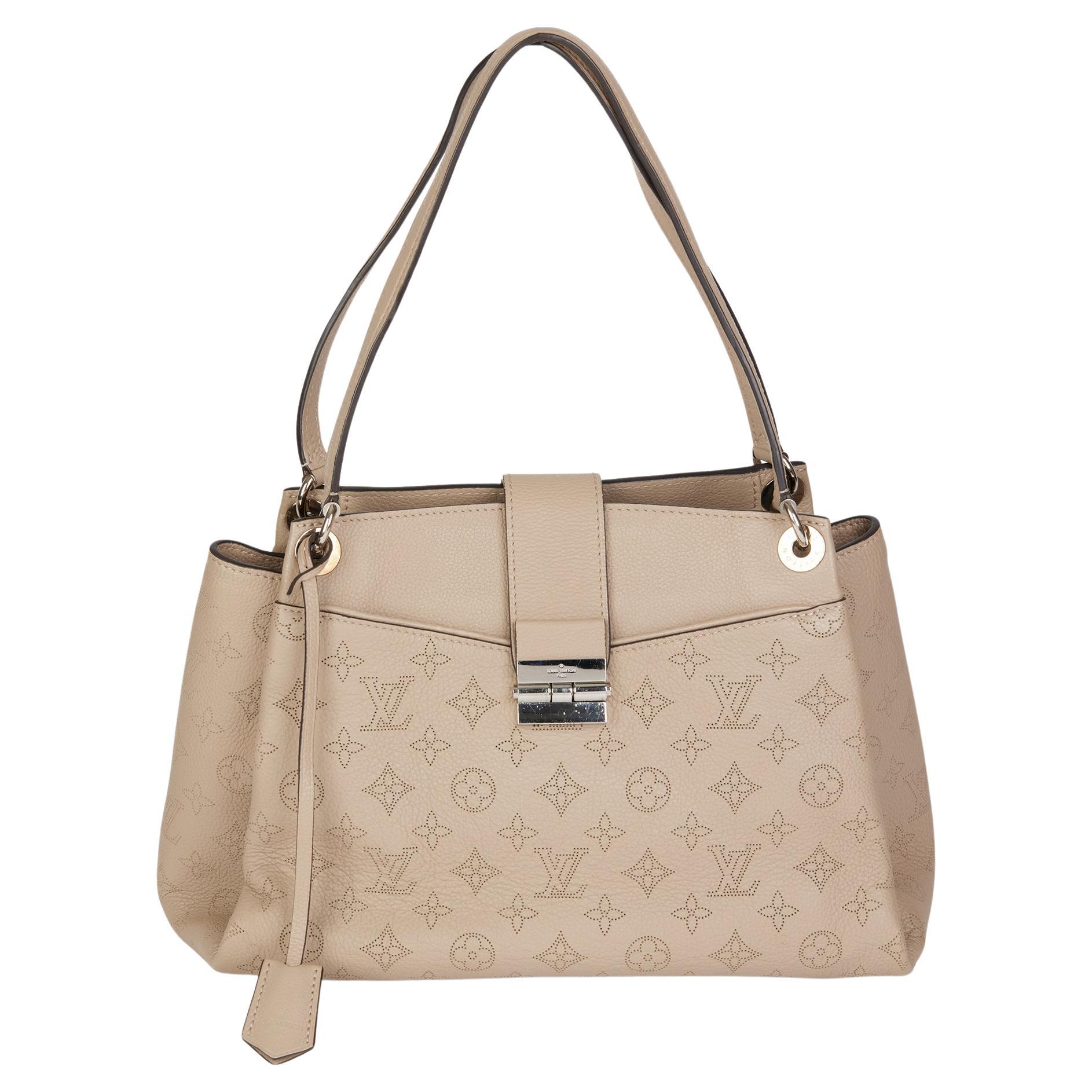 LOUIS VUITTON Galet Perforated Mahina Calfskin Leather Sevres