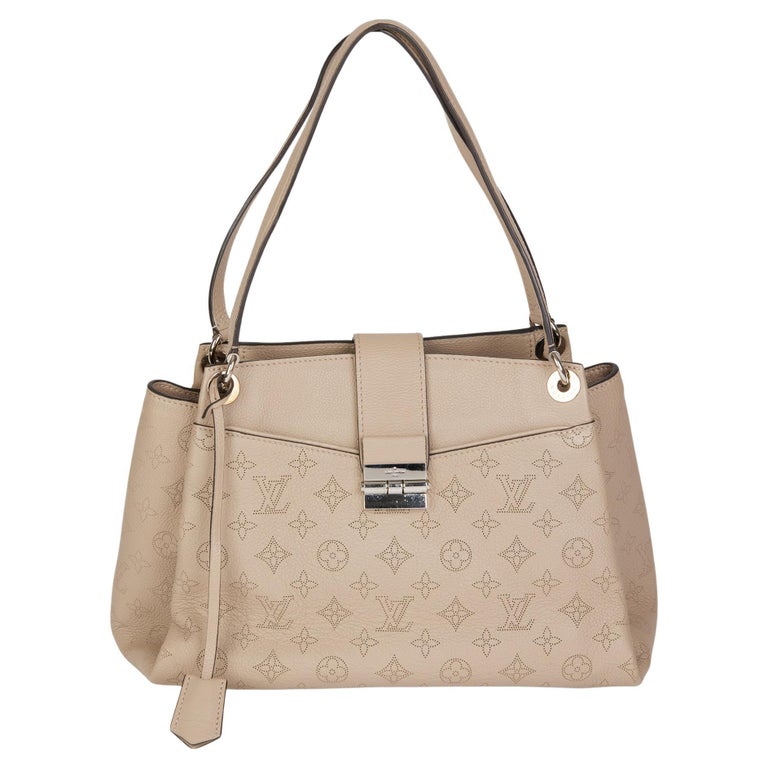 LOUIS VUITTON Galet Perforated Mahina Calfskin Leather Sevres For Sale