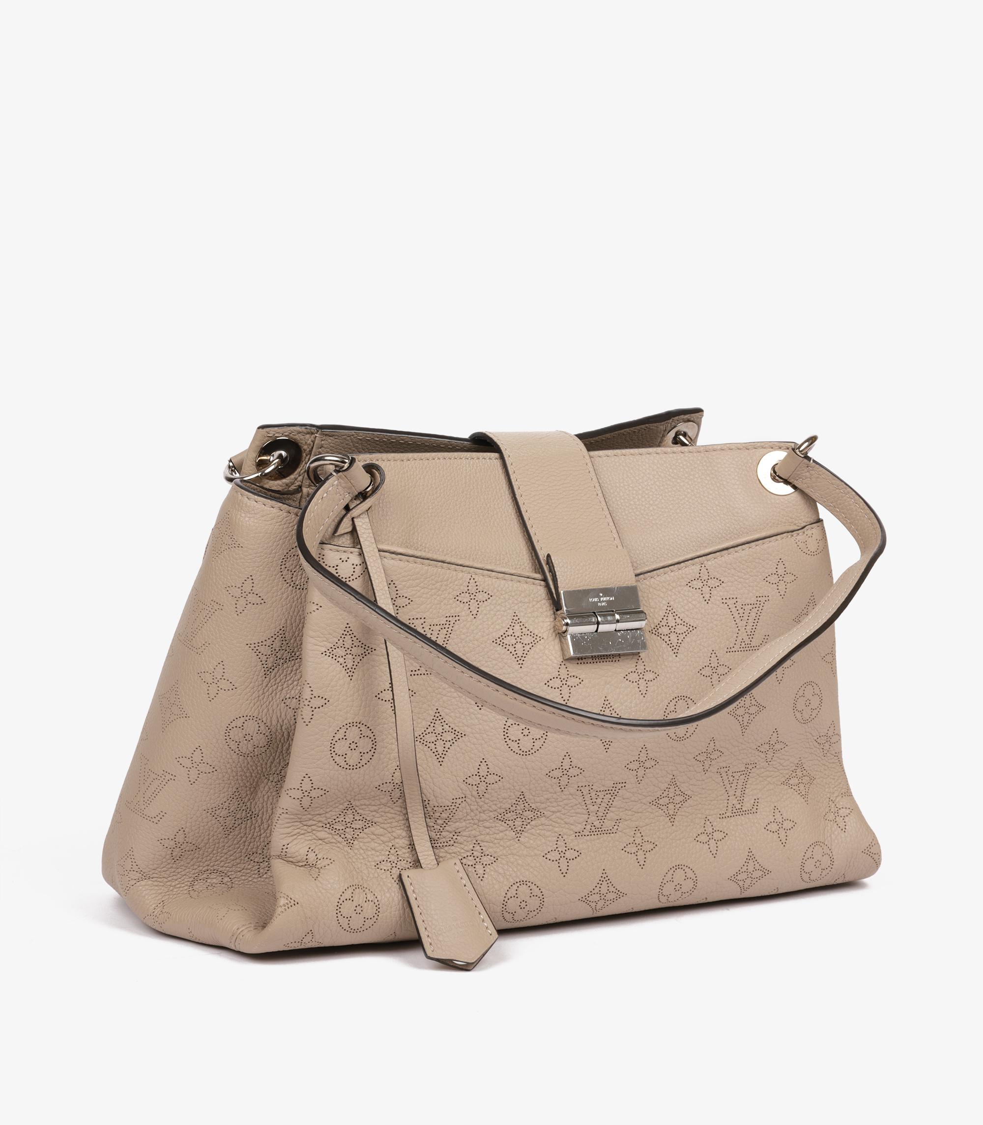 Louis Vuitton Galet Perforated Mahina Calfskin Leather Sevres Shoulder Bag In Excellent Condition In Bishop's Stortford, Hertfordshire
