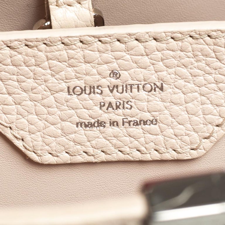 Used Louis Vuitton Capucines BB Galet Taurillon Leather Bag