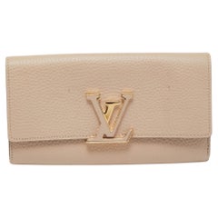 Louis Vuitton Galet Taurillion Leather Capucines Wallet