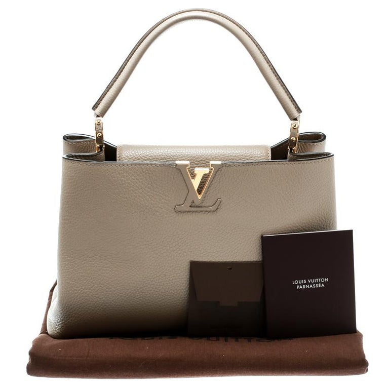 Louis Vuitton Galet Taurillon Leather Capucines MM Bag For Sale at 1stdibs