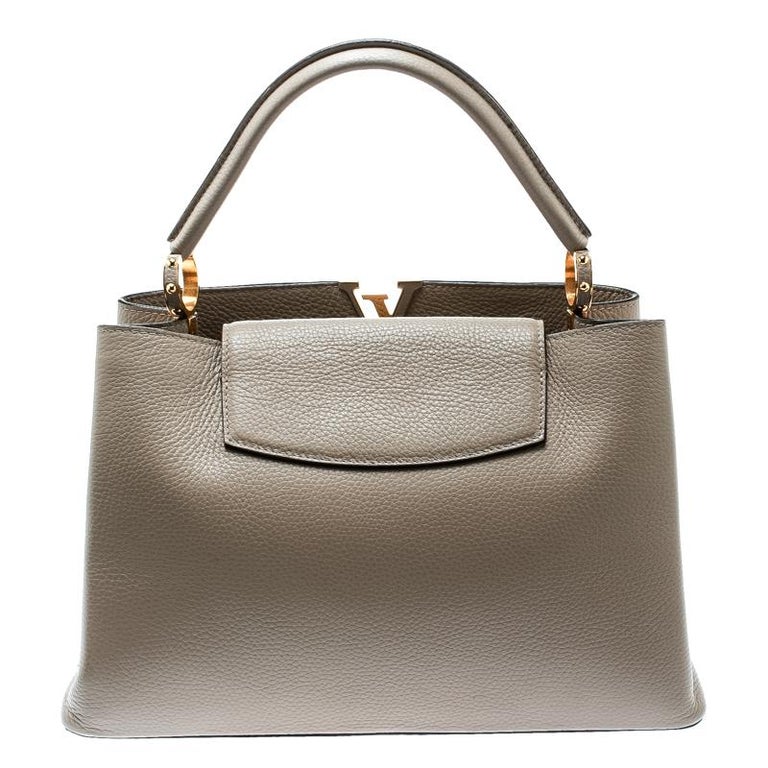 Louis Vuitton Galet Taurillon Leather Capucines MM Bag For Sale at 1stdibs