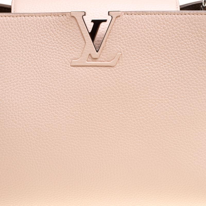 Women's Louis Vuitton Galet Taurillon Leather Capucines MM Bag