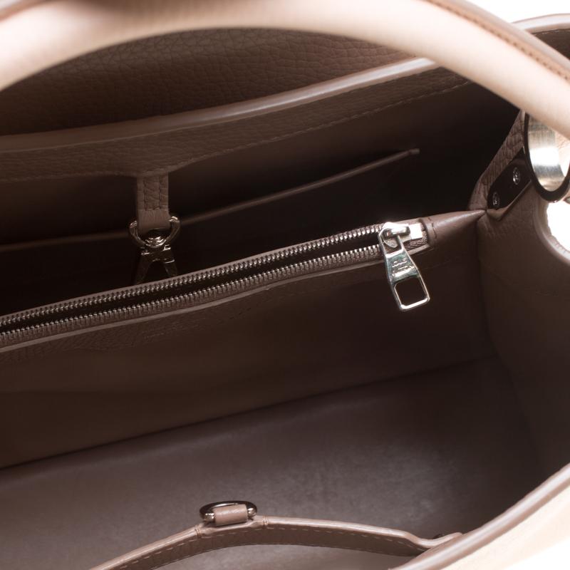 Louis Vuitton Galet Taurillon Leather Capucines MM Bag 1