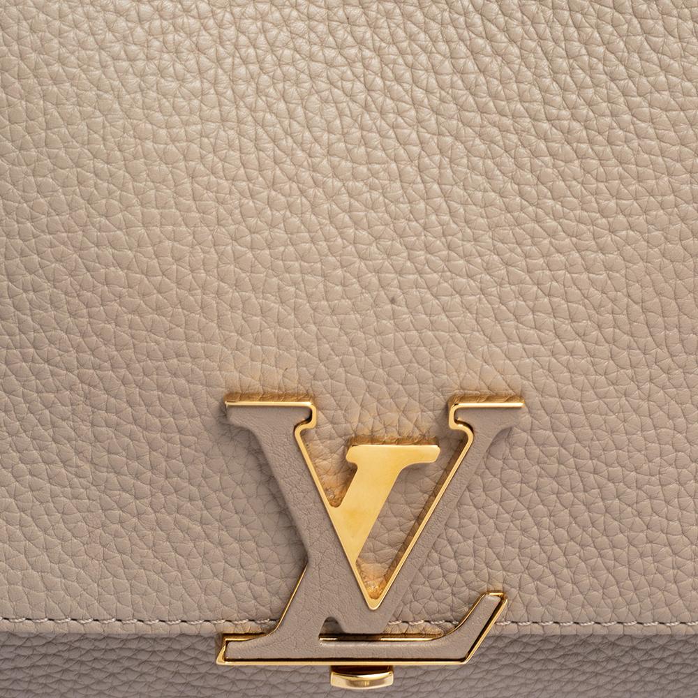 Brown Louis Vuitton Galet Taurillon Leather Volta Bag