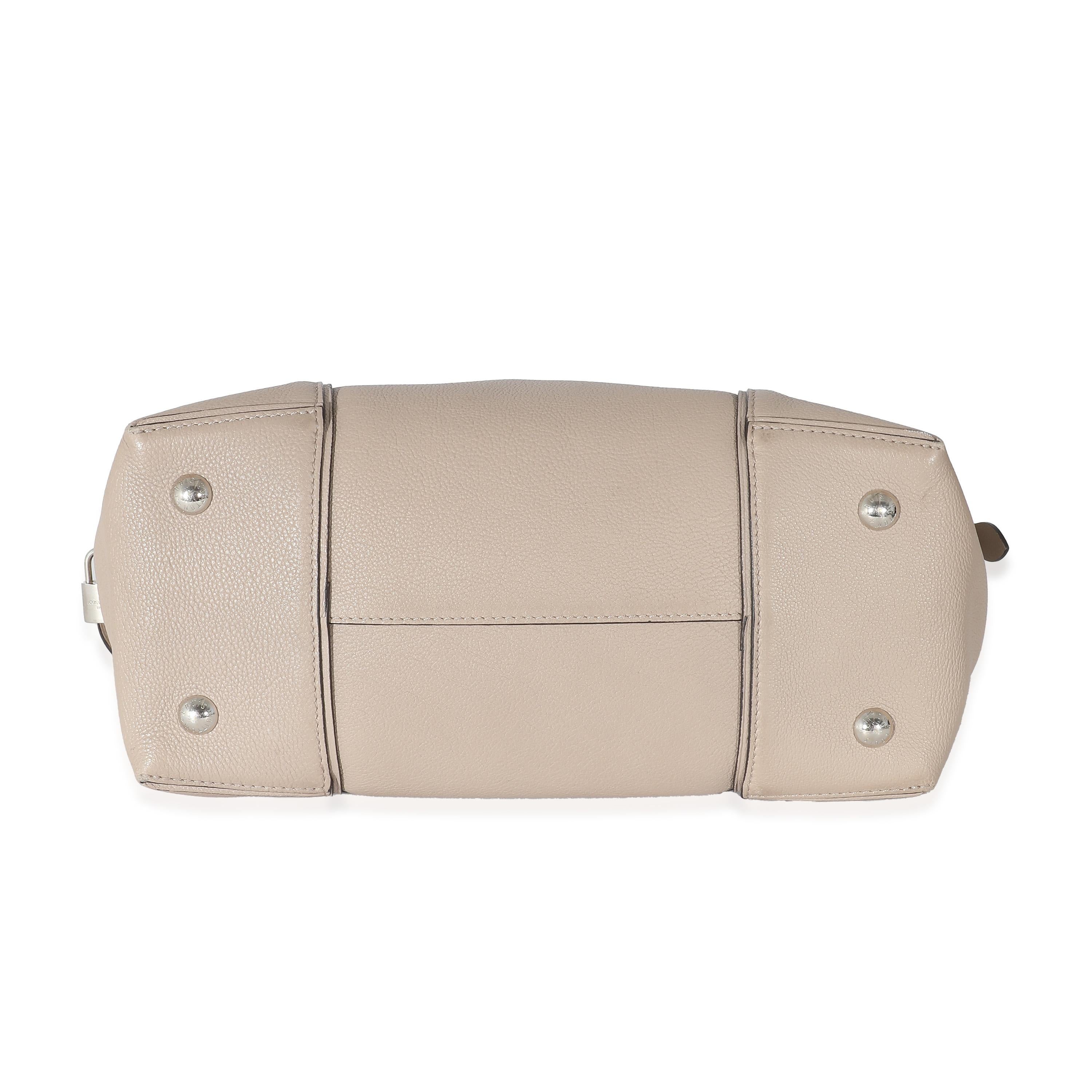 Beige Louis Vuitton Galet Veau Cachemire Lockit MM