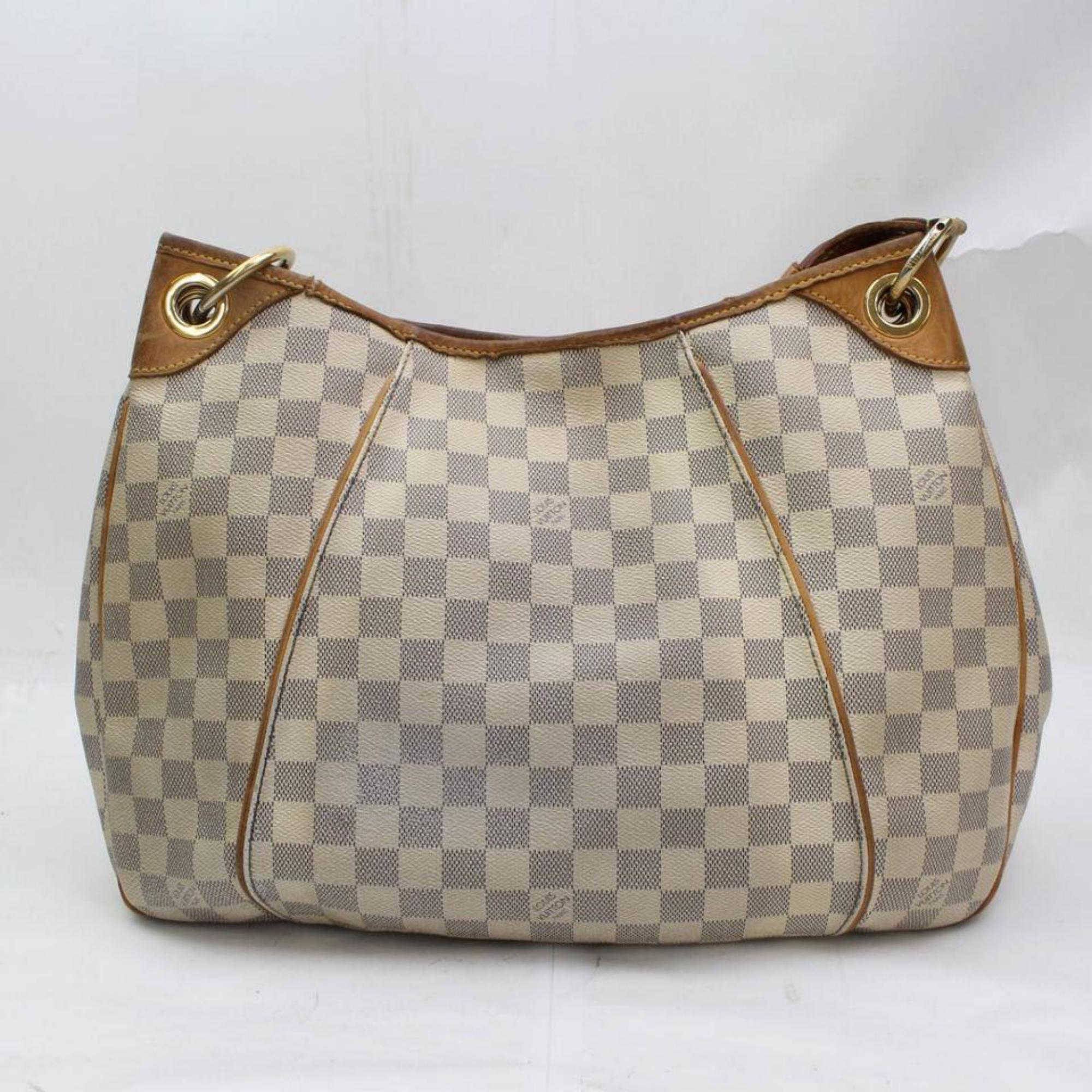 Louis Vuitton Galliera Damier Azur Pm Hobo 867767 White  Shoulder Bag For Sale 1