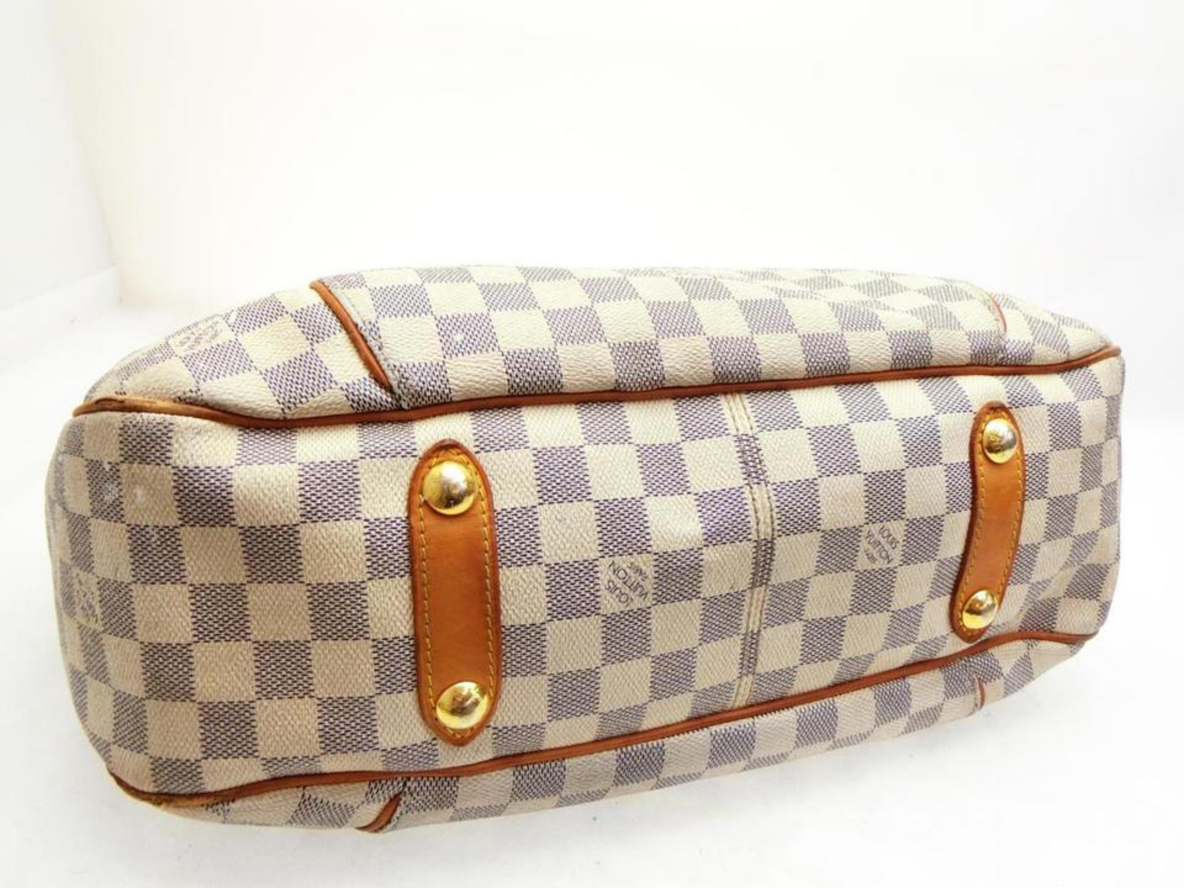 Louis Vuitton Galliera Damier Hobo 227805 Azur Coated Canvas Shoulder Bag For Sale 5