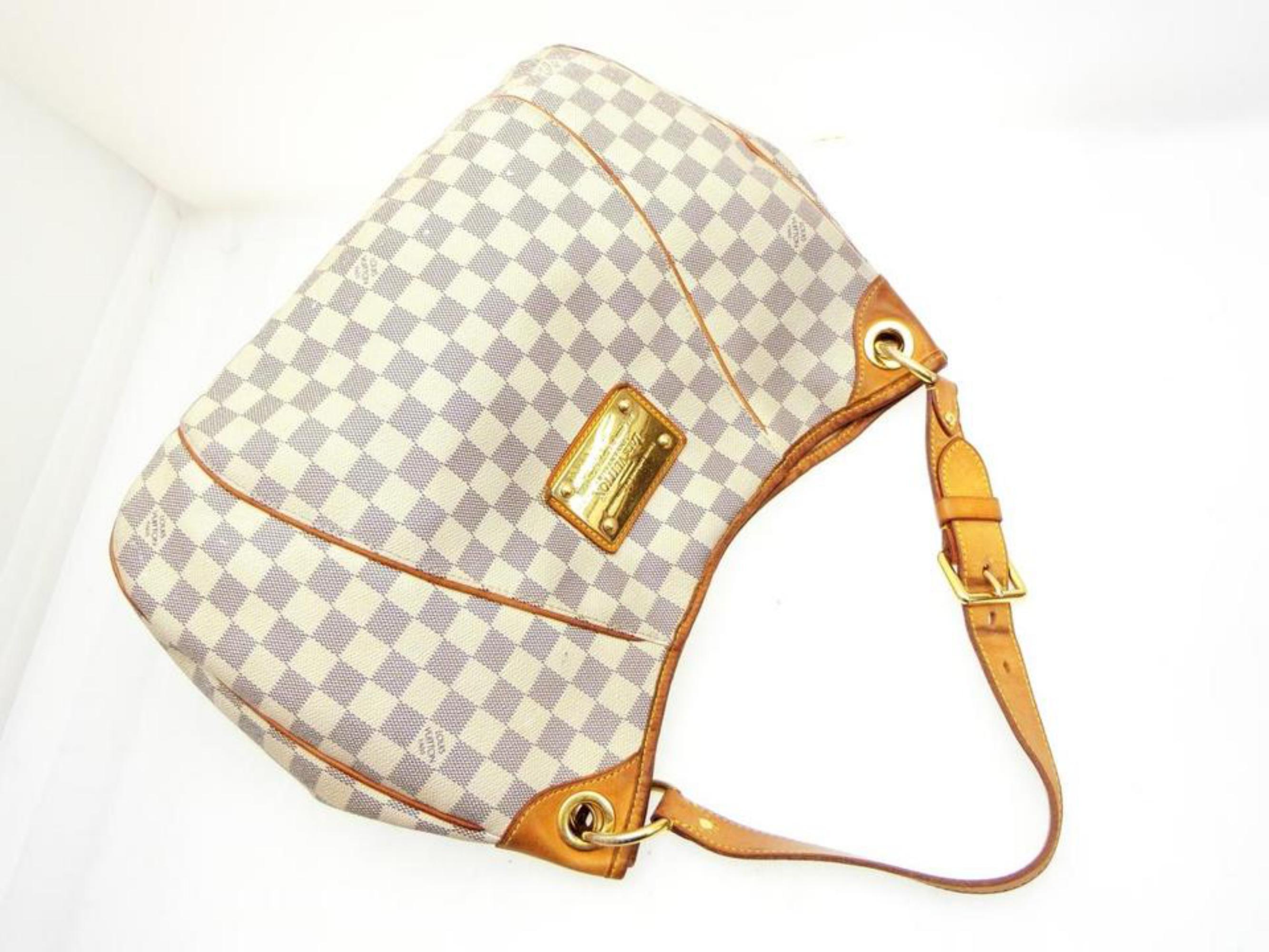 Women's Louis Vuitton Galliera Damier Hobo 227805 Azur Coated Canvas Shoulder Bag For Sale