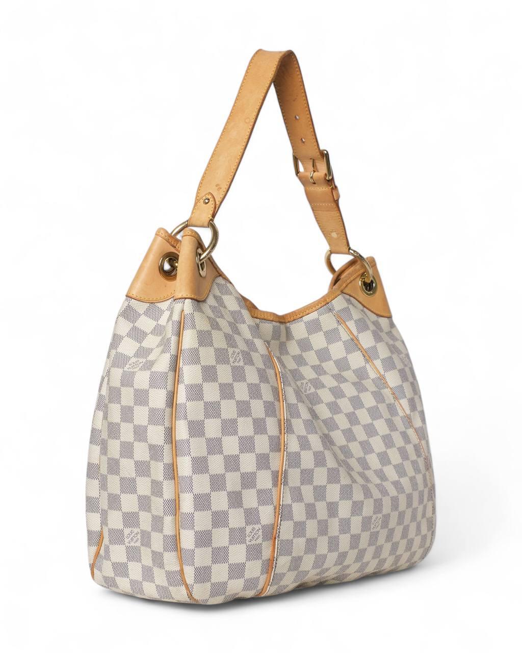 Beige Louis Vuitton Galliera GM Damier Azur