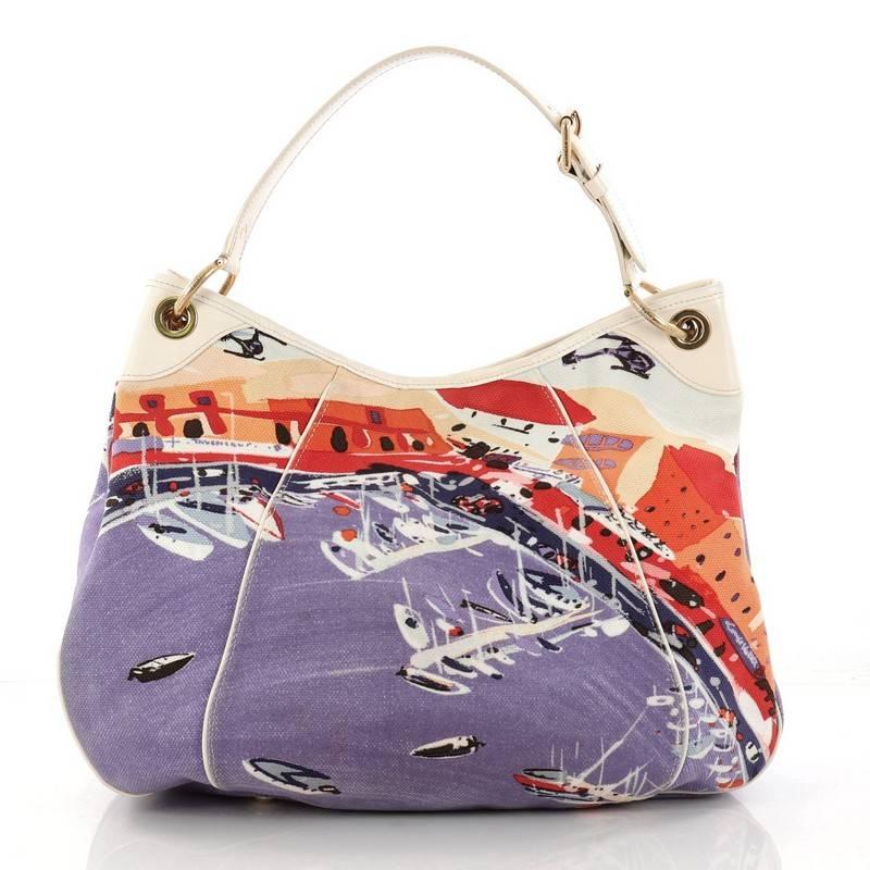 Brown Louis Vuitton Limited Edition Riviera Canvas Galliera Handbag 